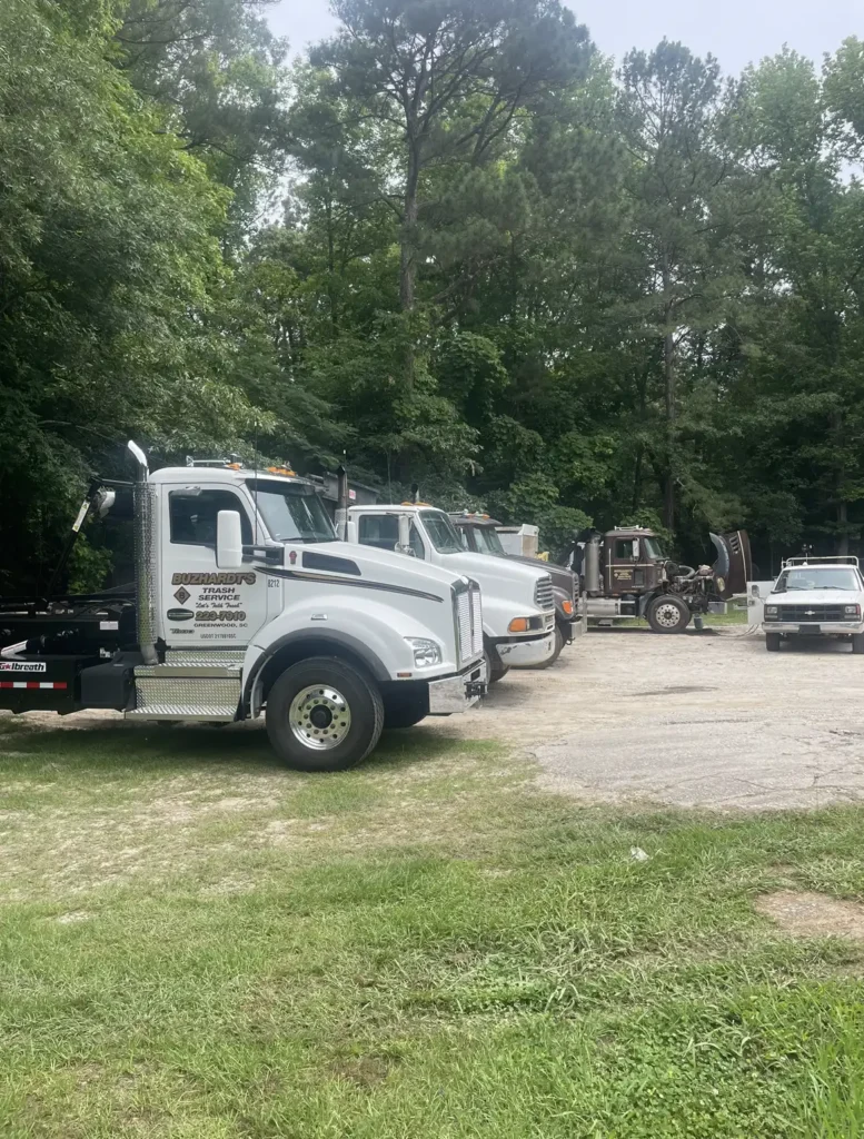 Fleet of diesel trucks